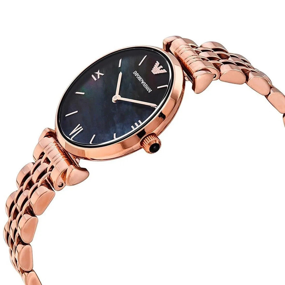 Emporio Armani AR11145 Rose Gold Bracelet & Black Dial Women's Watch – view 2