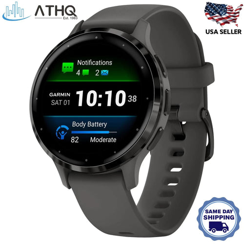 Garmin Venu 3S 41mm GPS Smartwatch 010-02785-00 Slate Steel Unisex Watch