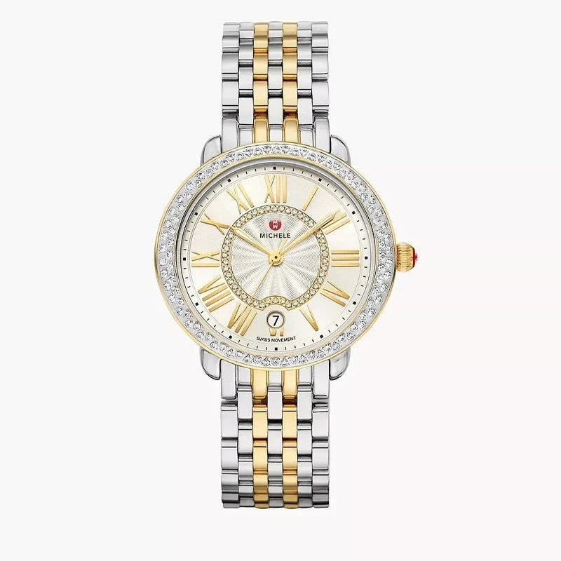 Michele Serein Mid Two-Tone 36mm Diamond MWW21B000138 Women's Watch