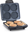 Dash Multi Mini Waffle Maker Four 4” Molds Nonstick Graphite