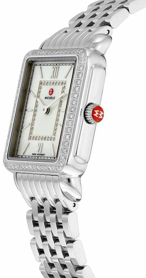 Michele Deco II Mid Diamond MWW06I000001 Stainless Steel MOP Dial Women's Watch – view 3