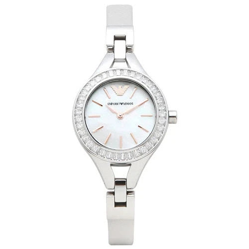 Emporio Armani AR7426 Mother-of-Pearl dial Leather Strap Original Box Women's Watch – view 2
