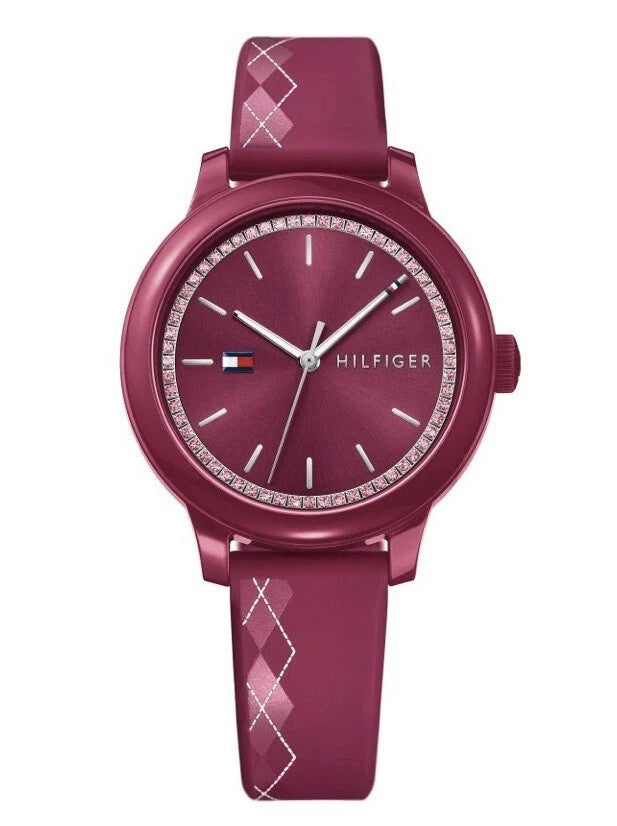 Tommy Hilfiger Burgundy Ashley Sport 1781813 Women's Watch