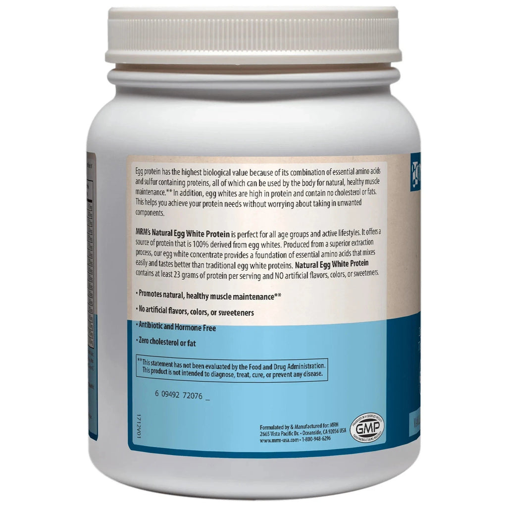 Mrm Natural Egg White Protein Vanilla 24 oz 680 g Antibiotic-Free Epx 08/27 – view 3