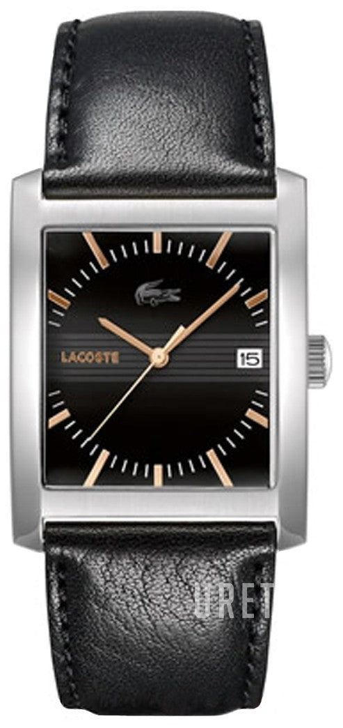 Lacoste 2010583 Berlin Black Dial Leather Band Men's Watch