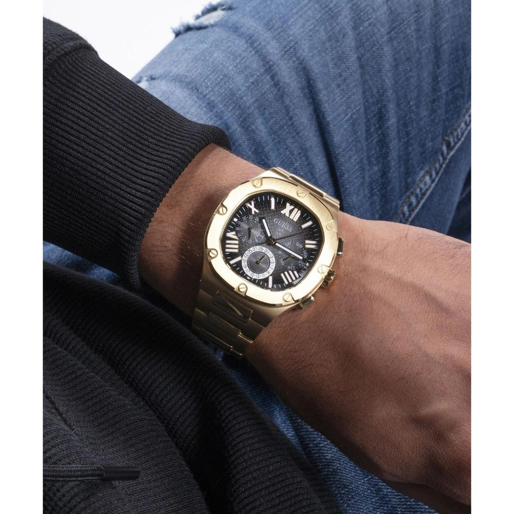 Guess Gold Tone GW0572G2 Headline Black Dial 42mm Multi-function Men's Watch – view 6