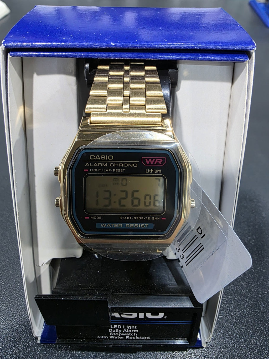 Casio Retro Gold tone with Black Dial Vintage A159WGEA-1DF One Size Men's Watch – view 2