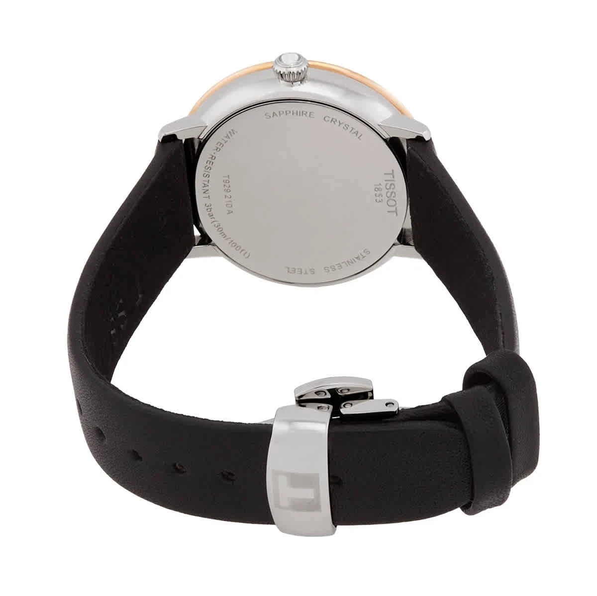 Tissot T-Gold Quartz Black Dial T929.210.46.051.00 18K Gold Women's Watch – view 3
