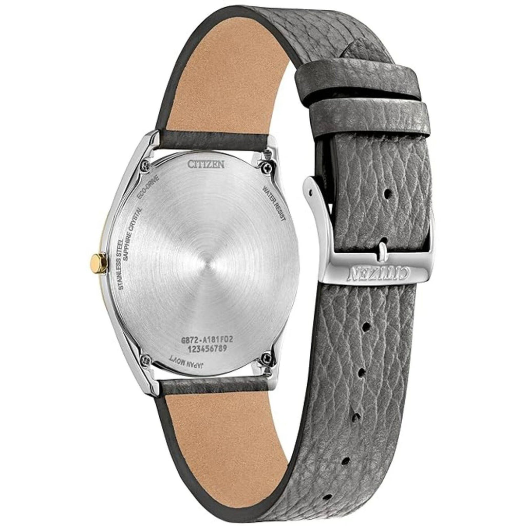 Citizen Suratto Eco-Drive Grey Dial Leather Strap AR3124-07H Men's Watch – view 2