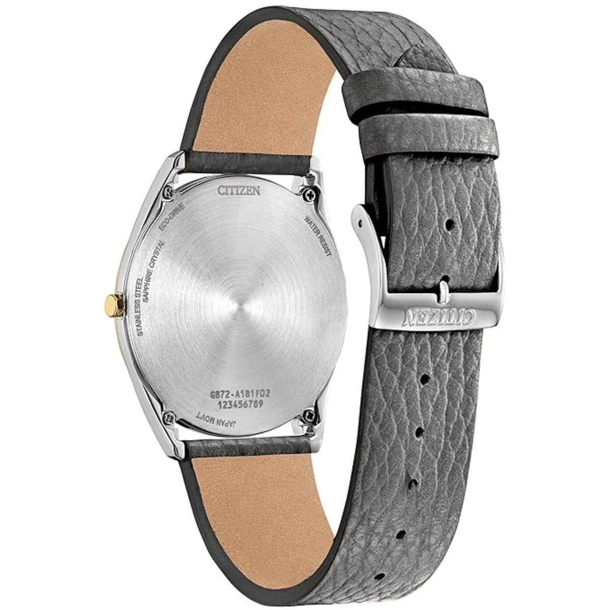 Citizen Suratto Eco-Drive Grey Dial Leather Strap AR3124-07H Men's Watch – view 2