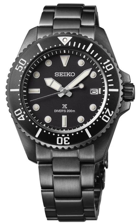 Seiko Prospex Diver’s Black Dial Solar Stainless Steel SNE599 Men's Watch