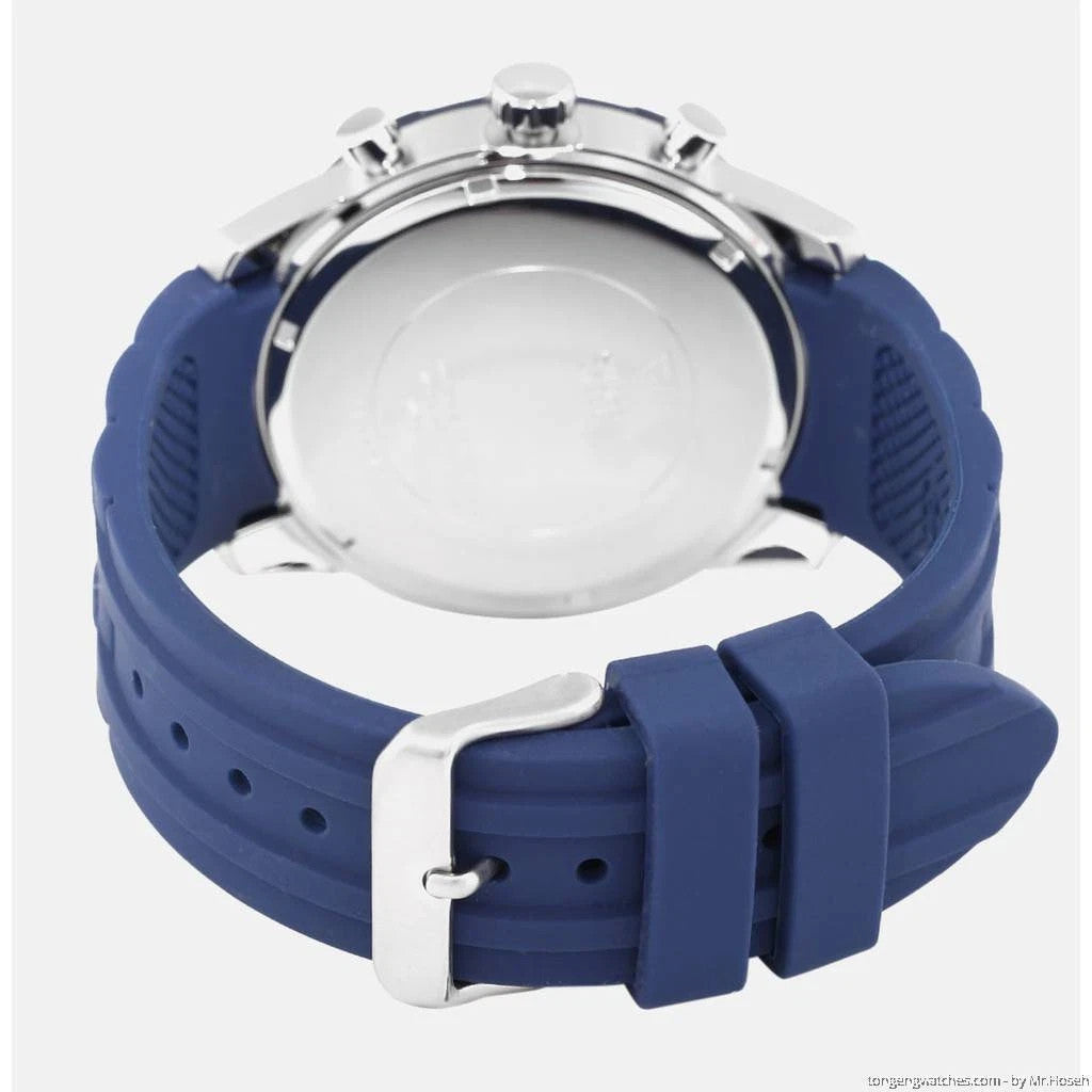 Guess Quartz Analog Display Rubber Strap W0864G6 Silver Dial Men's Watch – view 2