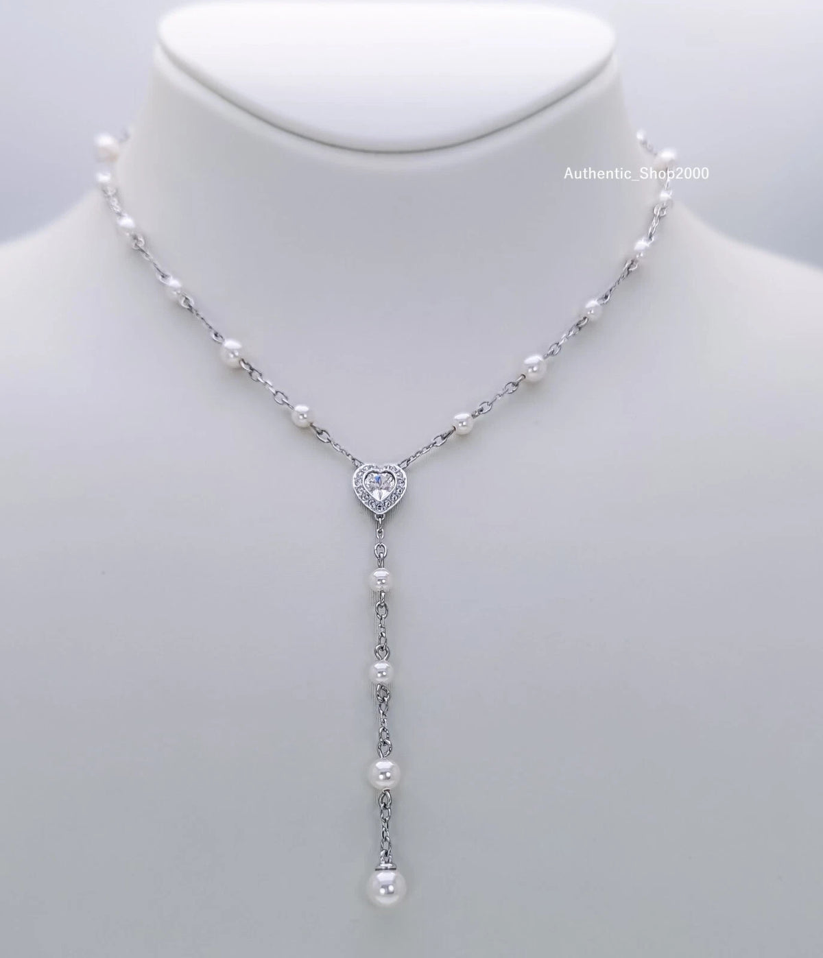 Swarovski in Gift Box 100% Ariana Grande x Crystal Heart Y Necklace 5720855 – view 3
