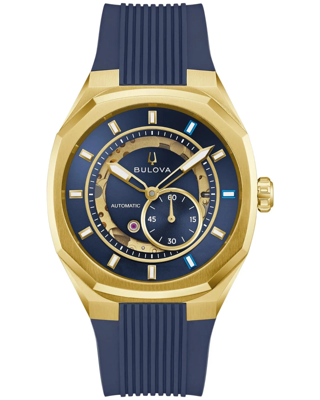 Bulova Surveyor Marc Anthony Blue Dial Gold-tone 97A205 Men's Watch