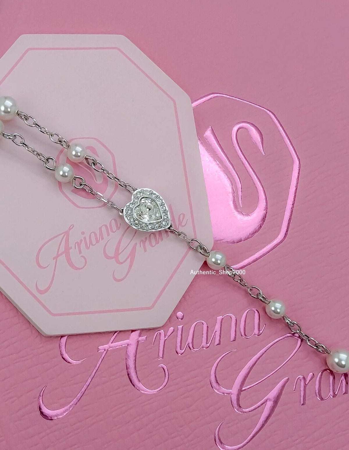 Swarovski in Gift Box 100% Ariana Grande x Crystal Heart Y Necklace 5720855 – view 2