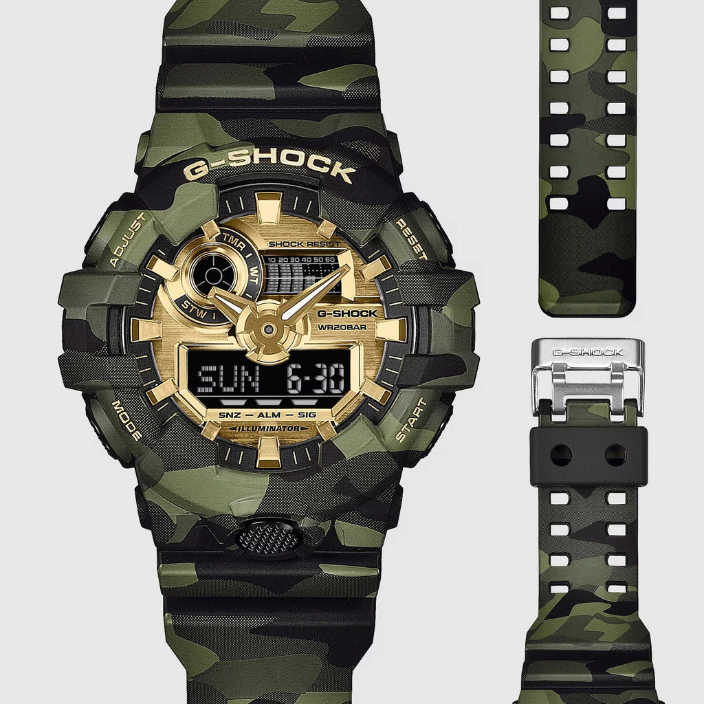 Casio G-Shock GA700CMG-3A Bold Camo and Gold Series Ana-Digi Resin Men's Watch – view 2