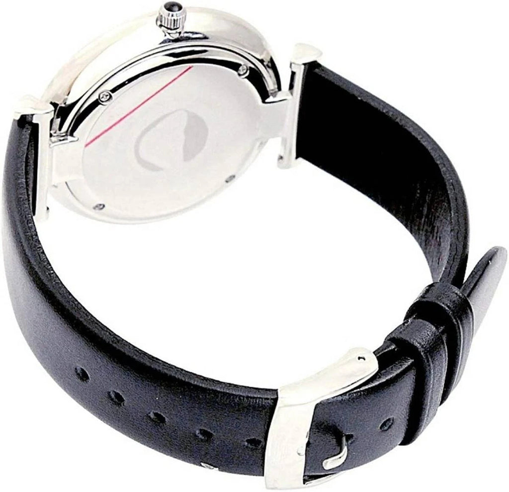 Emporio Armani AR1674 Retro Analog Quartz Silver Dial Black Leather Strap Men's Watch – view 3