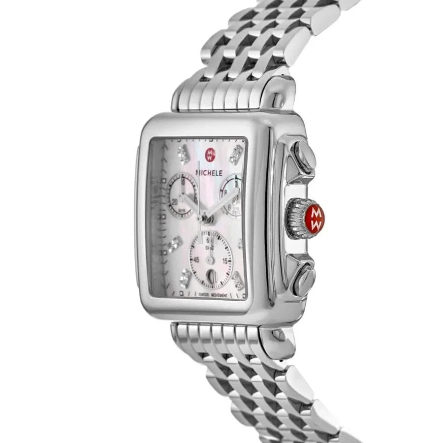 Michele Deco Diamond Mother-of-Pearl Dal Steel MWW06A000778 Women's Watch – view 3