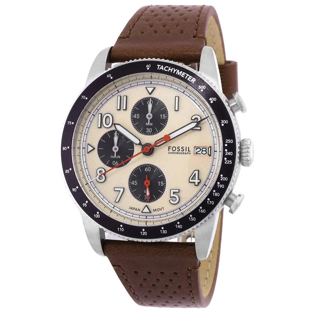 Fossil Sport Tourer Chronograph Quartz White Dial FS6042 Men's Watch