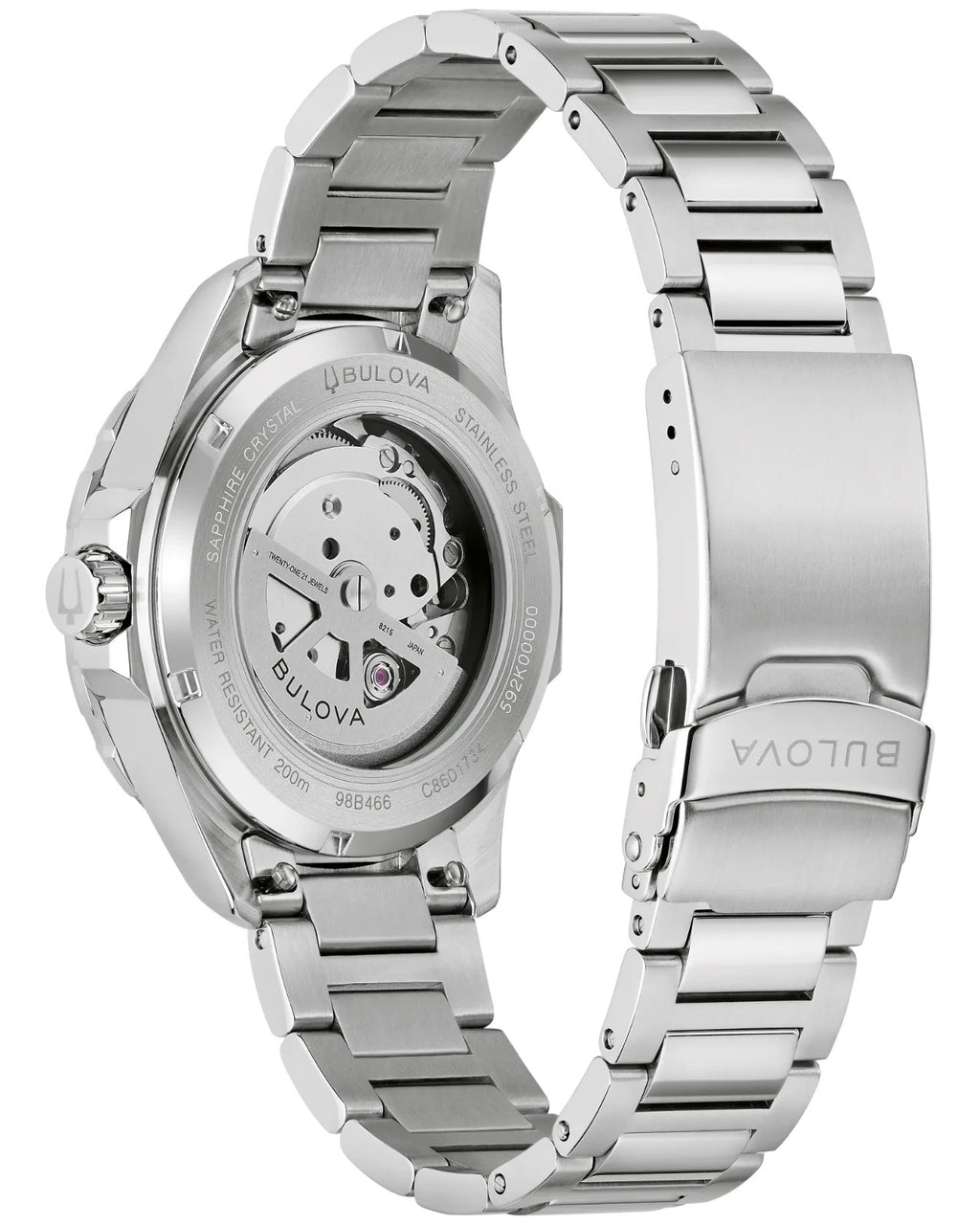 Bulova 98B466 Blue Dial Stainless Steel Bracelet Marine Star Men's Watch – view 3