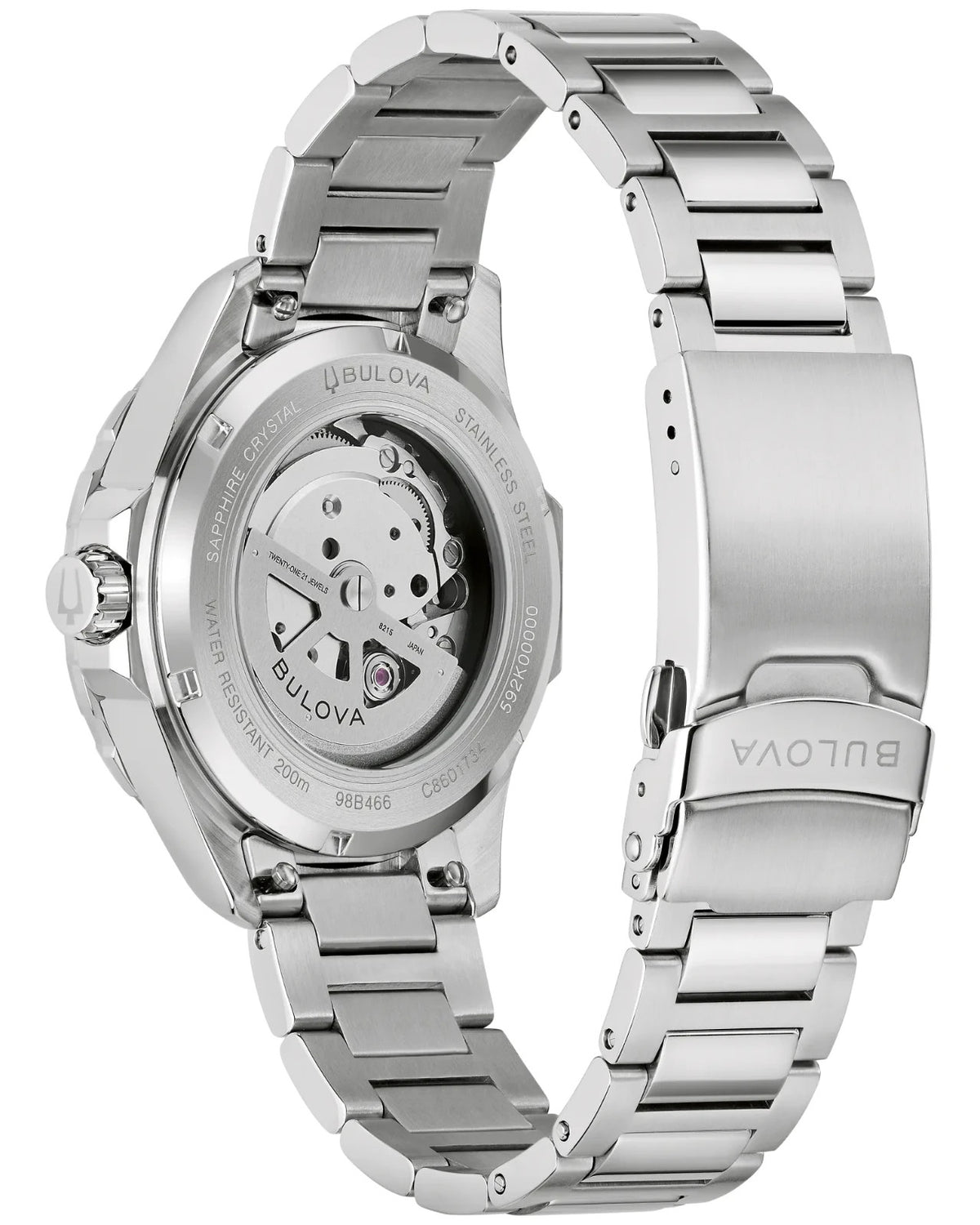 Bulova 98B466 Blue Dial Stainless Steel Bracelet Marine Star Men's Watch – view 3