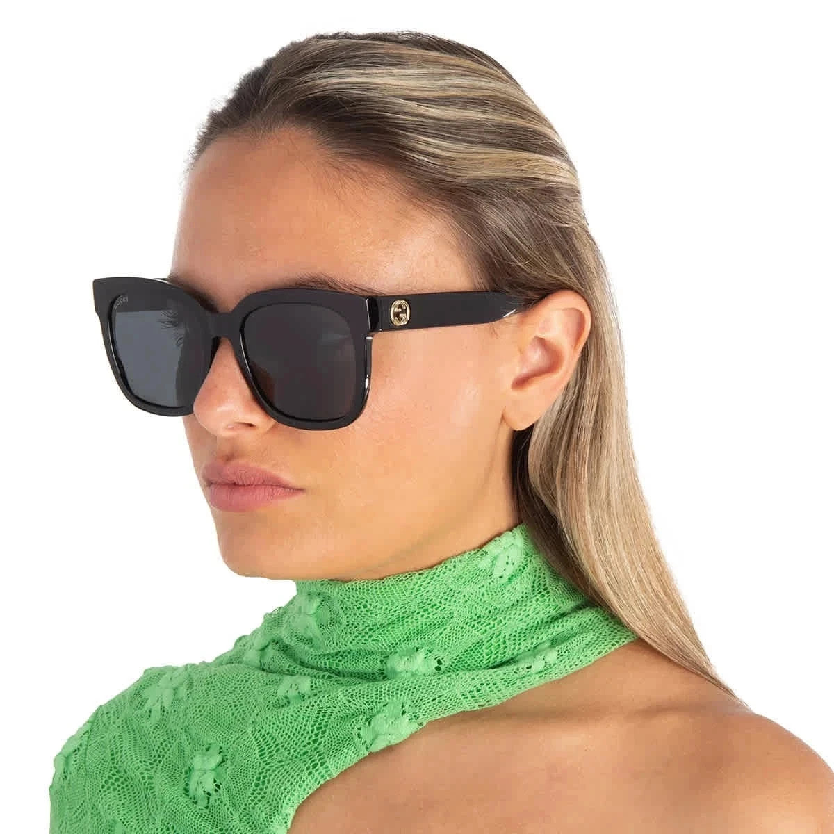 Gucci Grey Square Women's Sunglasses GG0034SN 001 54 GG0034SN 001 54 – view 5