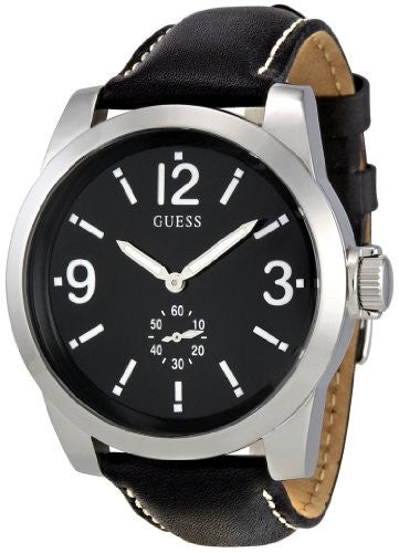 Guess U95196G1 Black Leather Analog Quartz with Dial Men's Watch