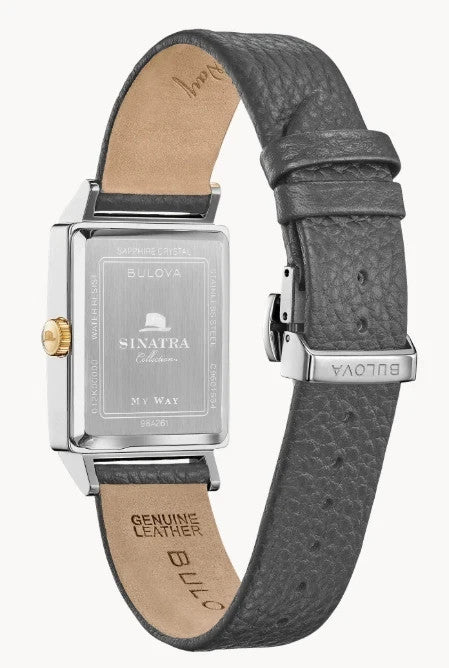 Bulova 98A261 Classic Frank Sinatra Quartz Leather Band Men's Watch – view 3