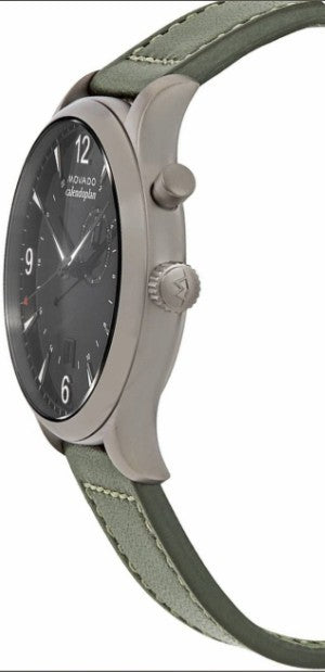 Movado Heritage Black Dial Green Leather Strap 3650029 Men's Watch – view 2