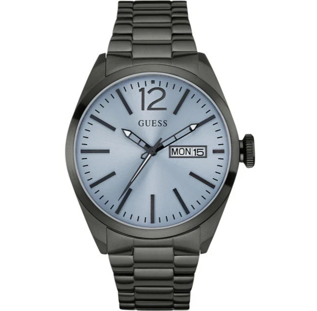 Guess Gunmetal Gray Tone Stainless Steel Bracelet U0657G1 Unisex Watch