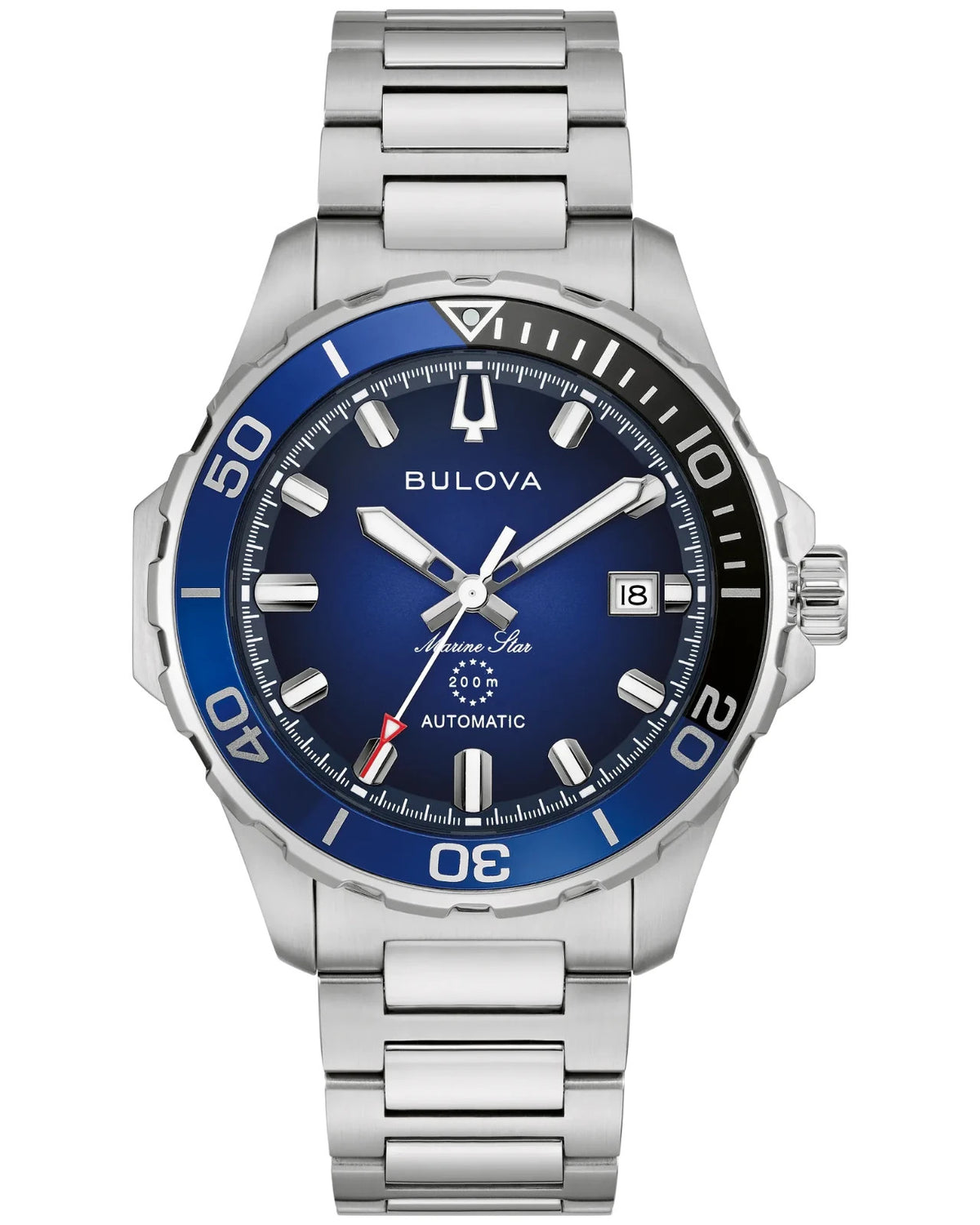 Bulova 98B466 Blue Dial Stainless Steel Bracelet Marine Star Men's Watch