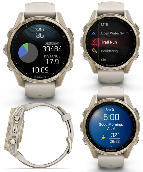 Garmin fenix 8 43mm Sapphire AMOLED GPS Smartwatch Soft Gold 010-02903-10 Unisex Watch – view 2