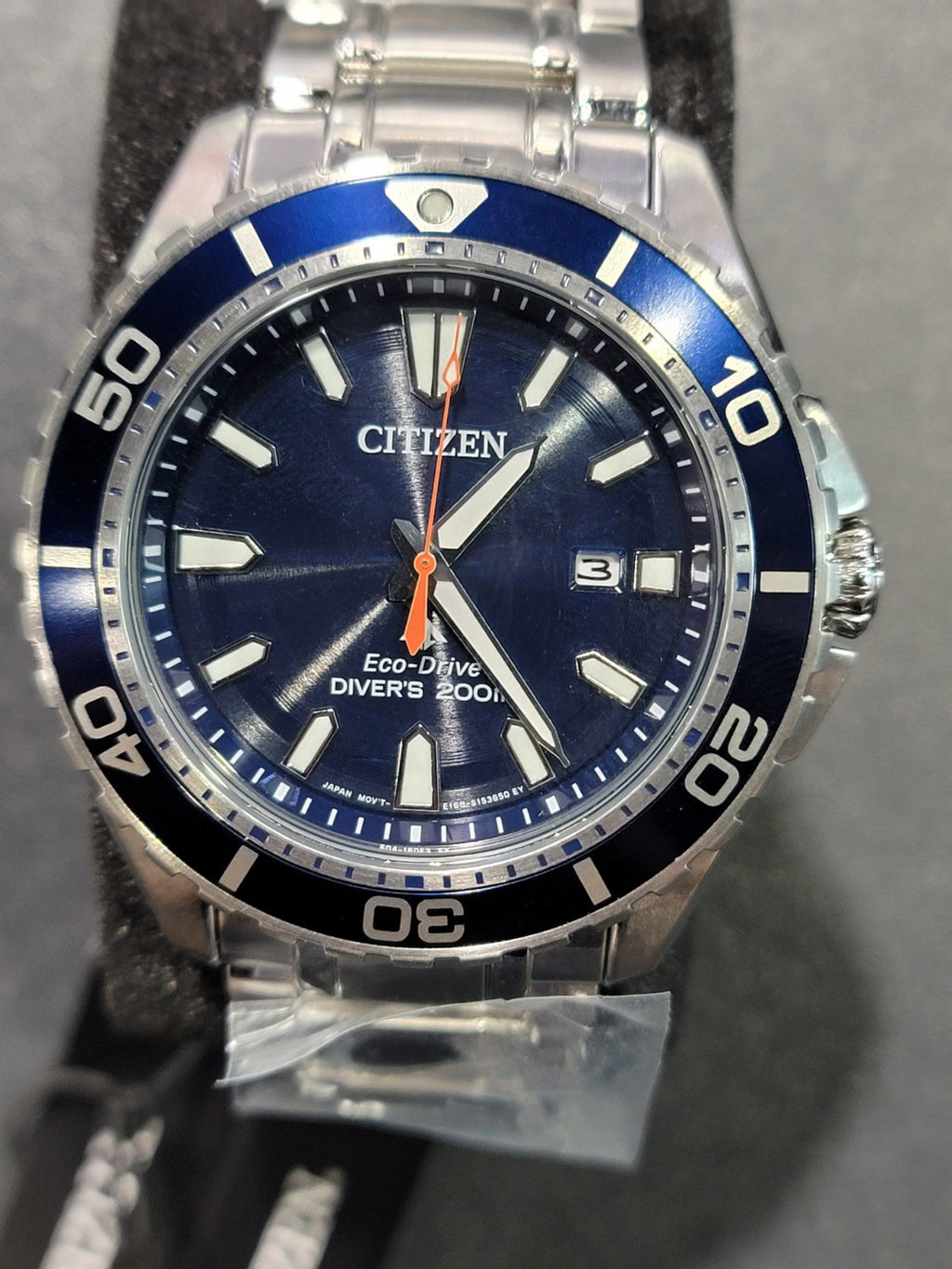 Citizen Promaster Diver Blue Dial Silver Tone Bracelet BN0191-55L Men's Watch