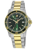 Movado Series 800 Green Dial Two Tone Gold 2600147 Swiss 40mm Men's Watch
