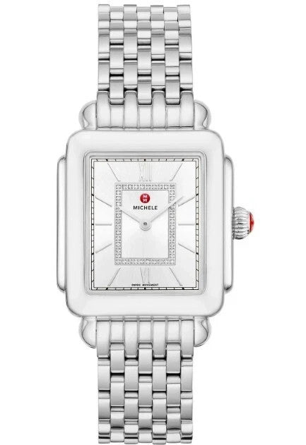 Michele Deco II stainless steel MOP Diamond Dial MW06I00A0963 Women's Watch