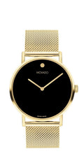 Movado Signature Yellow Gold 40mm Mesh Bracelet 0607750 Men's Watch