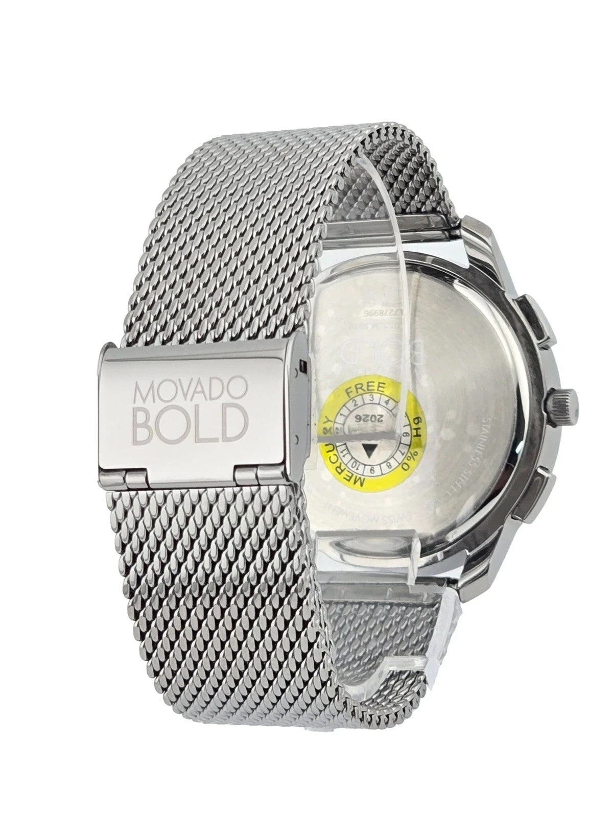 Movado Bold Thin 3600635 Gray Dial Mesh Band Men's Watch – view 4