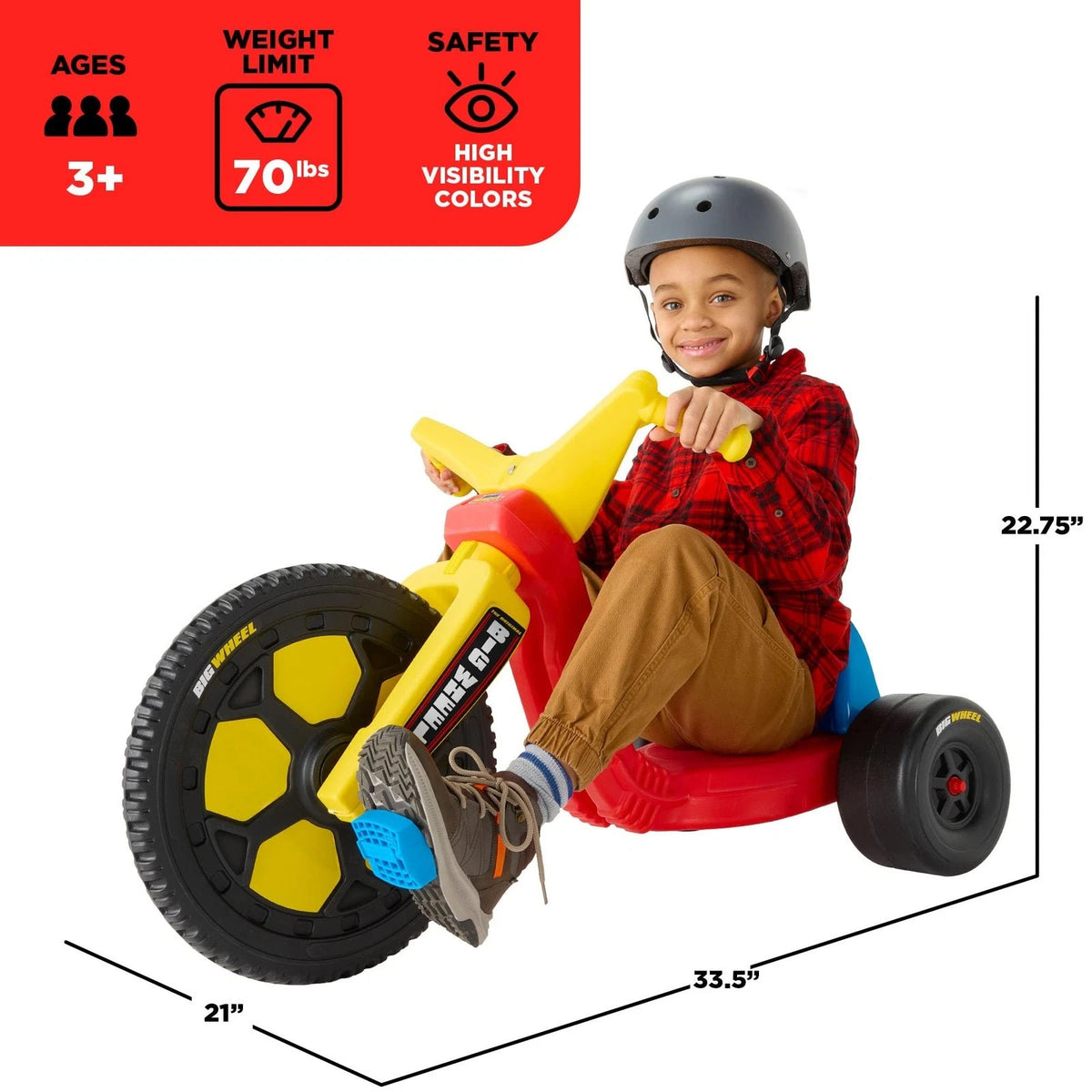 Big Wheel Schylling Chopper Bwchp Low-Riding Tricycle with Adjustable Seat – view 2