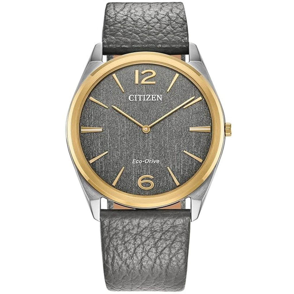 Citizen Suratto Eco-Drive Grey Dial Leather Strap AR3124-07H Men's Watch