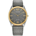 Citizen Suratto Eco-Drive Grey Dial Leather Strap AR3124-07H Men's Watch