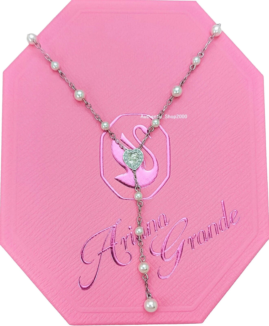 Swarovski in Gift Box 100% Ariana Grande x Crystal Heart Y Necklace 5720855