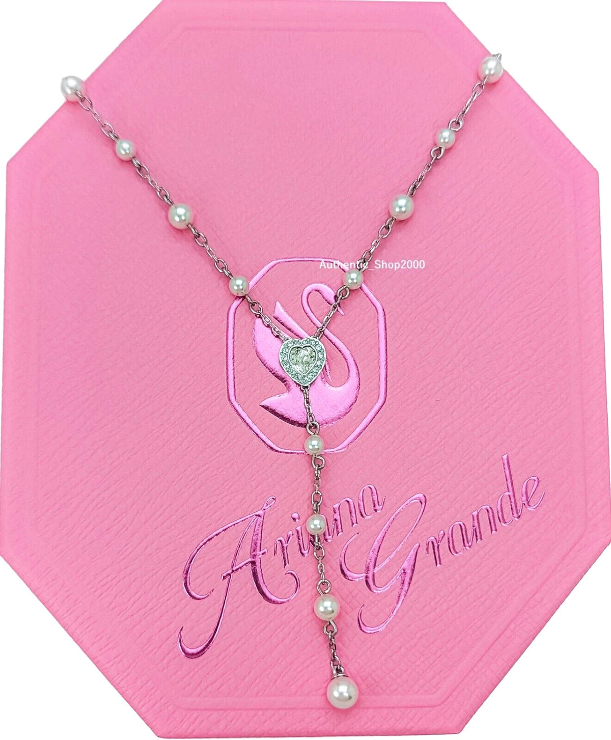 Swarovski in Gift Box 100% Ariana Grande x Crystal Heart Y Necklace 5720855