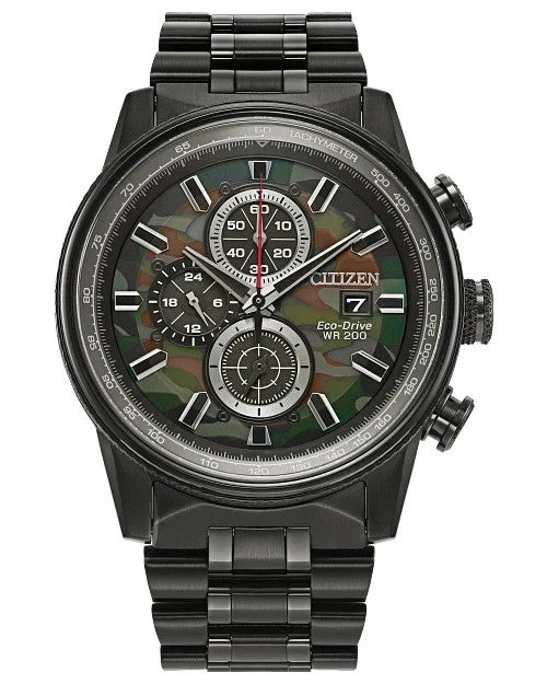 Citizen Nighthawk Eco-Drive Chronograph Tachymeter 43mm CA0805-53X Men's Watch
