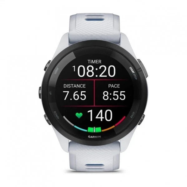 Garmin Forerunner 265 AMOLED GPS Running Smartwatch in Whitestone 010-02810-01 Unisex Watch – view 3