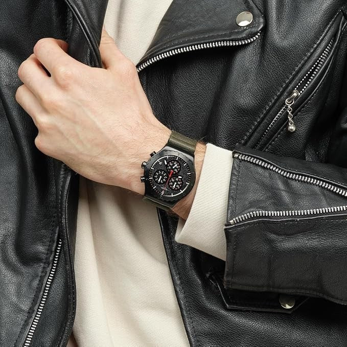 Swatch YVB416 'by the Bonfire' Irony Chronograph Stainless Steel 43mm Men's Watch – view 5