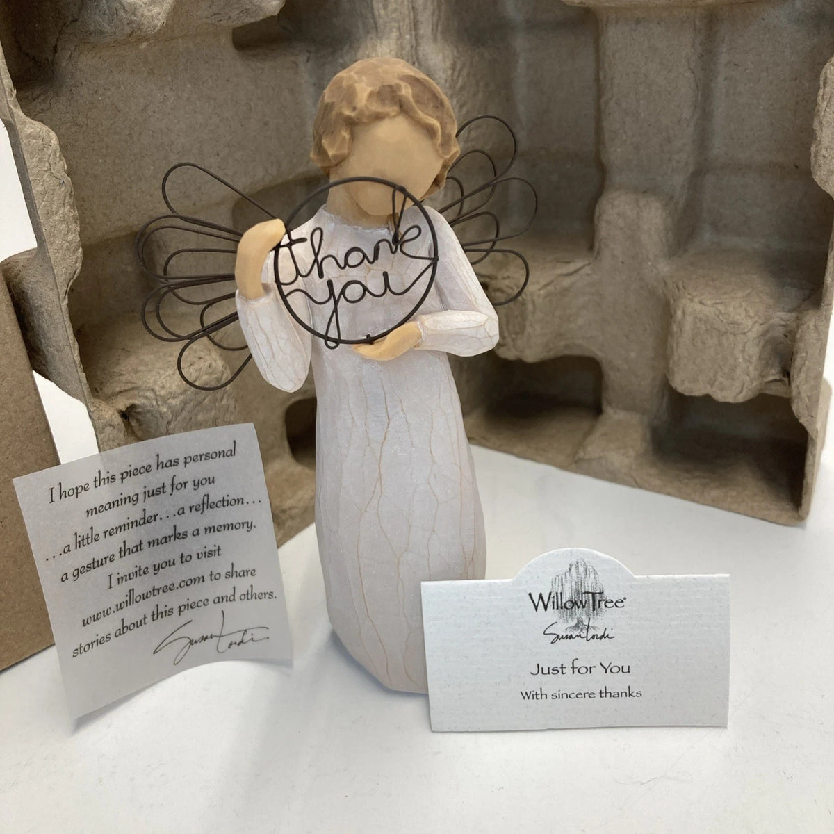 Demdaco Willow Tree 'Just for You' Angel 5 1/2" Thank You Susan Lordi 2005 – view 5