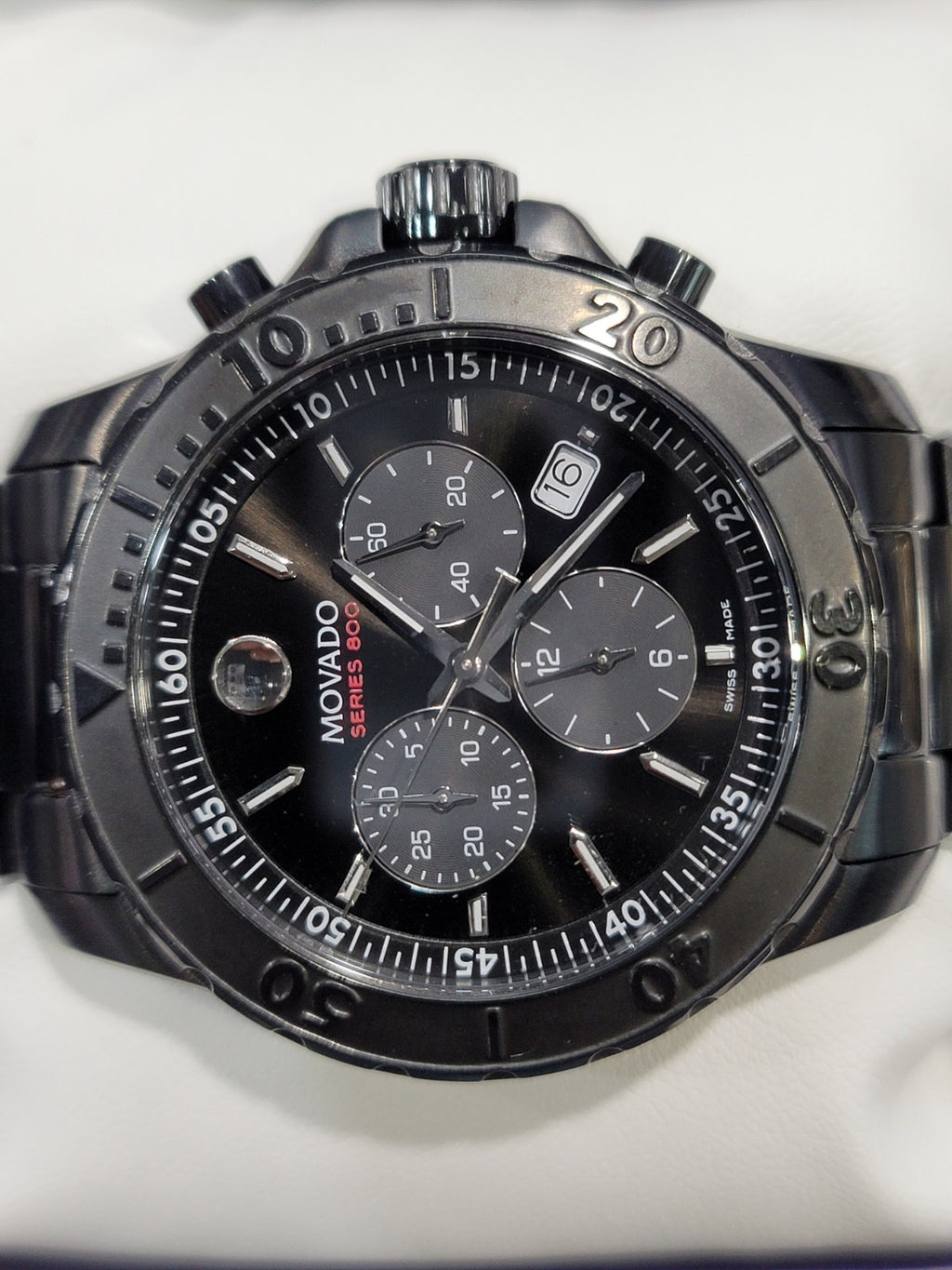 Movado 800 Black Chronograph Sport Dial 2600119 Men's Watch – view 4