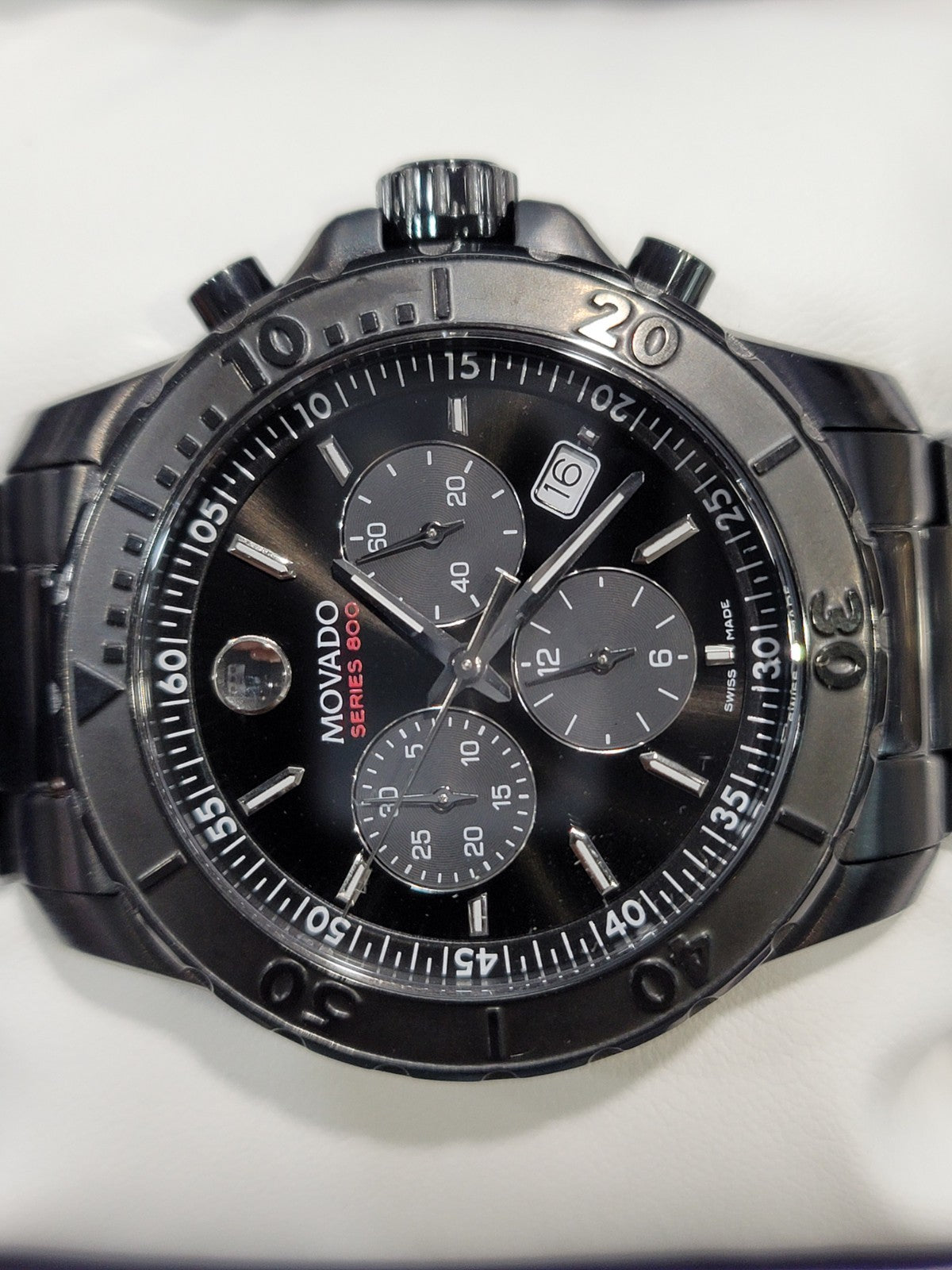 Movado 800 Black Chronograph Sport Dial 2600119 Men's Watch – view 4