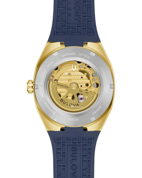 *BRAND NEW* Bulova Surveyor Marc Anthony Blue Dial Gold-tone Men's Watch 97A205