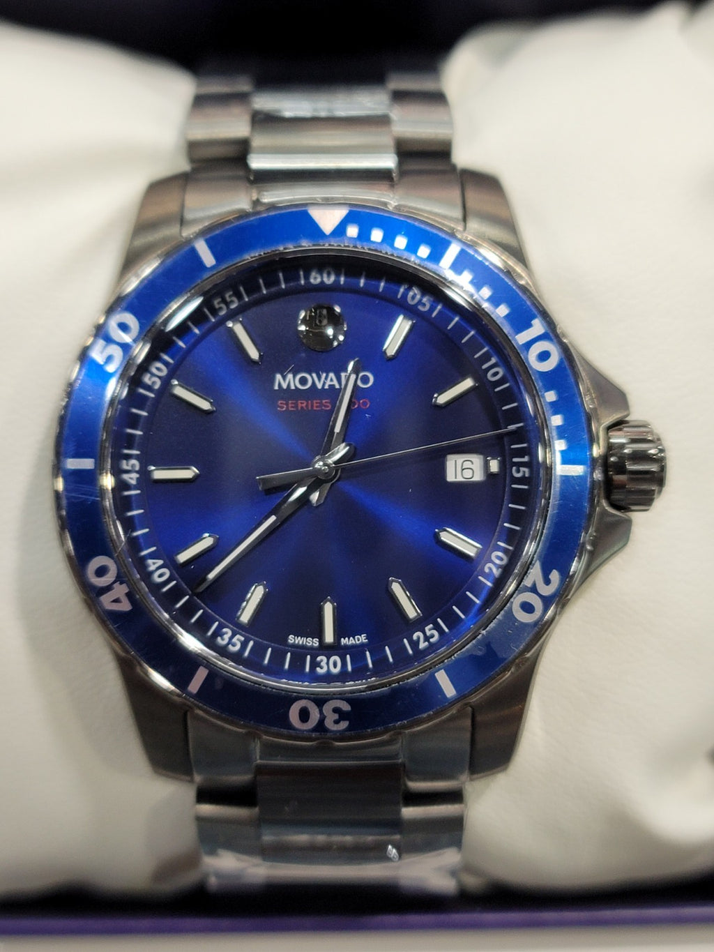 Movado Series 800 Blue Dial 2600159 Men's Watch